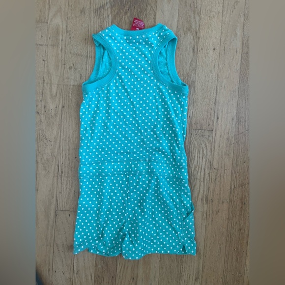 Nike Teal and White Polka Dot Racerback romper jumper - Picture 6 of 6
